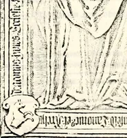 An illustration from Proben des hohen Teütschen Reichs Adels, oder, Sammlungen alter Denkmäler, Grabsteinen, Wappen, Inn- und Urschriften, u: d: nach ihrem wahren Urbilde aufgenommen unter offener Treüe bewähret und durch Anenbäume auch sonstige Nachrichten erkläret und erläuteret (1775)