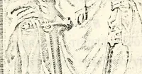 An illustration from Proben des hohen Teütschen Reichs Adels, oder, Sammlungen alter Denkmäler, Grabsteinen, Wappen, Inn- und Urschriften, u: d: nach ihrem wahren Urbilde aufgenommen unter offener Treüe bewähret und durch Anenbäume auch sonstige Nachrichten erkläret und erläuteret (1775)