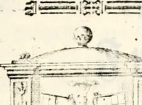 An illustration from Proben des hohen Teütschen Reichs Adels, oder, Sammlungen alter Denkmäler, Grabsteinen, Wappen, Inn- und Urschriften, u: d: nach ihrem wahren Urbilde aufgenommen unter offener Treüe bewähret und durch Anenbäume auch sonstige Nachrichten erkläret und erläuteret (1775)