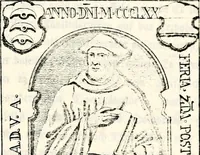 An illustration from Proben des hohen Teütschen Reichs Adels, oder, Sammlungen alter Denkmäler, Grabsteinen, Wappen, Inn- und Urschriften, u: d: nach ihrem wahren Urbilde aufgenommen unter offener Treüe bewähret und durch Anenbäume auch sonstige Nachrichten erkläret und erläuteret (1775)