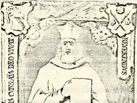 An illustration from Proben des hohen Teütschen Reichs Adels, oder, Sammlungen alter Denkmäler, Grabsteinen, Wappen, Inn- und Urschriften, u: d: nach ihrem wahren Urbilde aufgenommen unter offener Treüe bewähret und durch Anenbäume auch sonstige Nachrichten erkläret und erläuteret (1775)