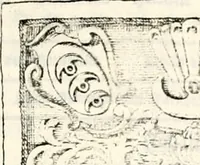 An illustration from Proben des hohen Teütschen Reichs Adels, oder, Sammlungen alter Denkmäler, Grabsteinen, Wappen, Inn- und Urschriften, u: d: nach ihrem wahren Urbilde aufgenommen unter offener Treüe bewähret und durch Anenbäume auch sonstige Nachrichten erkläret und erläuteret (1775)