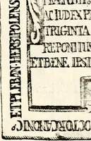 An illustration from Proben des hohen Teütschen Reichs Adels, oder, Sammlungen alter Denkmäler, Grabsteinen, Wappen, Inn- und Urschriften, u: d: nach ihrem wahren Urbilde aufgenommen unter offener Treüe bewähret und durch Anenbäume auch sonstige Nachrichten erkläret und erläuteret (1775)