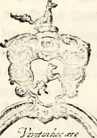 Picture 104 of 149 from Proben des hohen Teütschen Reichs Adels, oder, Sammlungen alter Denkmäler, Grabsteinen, Wappen, Inn- und Urschriften, u: d: nach ihrem wahren Urbilde aufgenommen unter offener Treüe bewähret und durch Anenbäume auch sonstige Nachrichten erkläret und erläuteret (1775), leaf 508