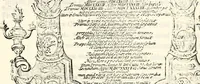 An illustration from Proben des hohen Teütschen Reichs Adels, oder, Sammlungen alter Denkmäler, Grabsteinen, Wappen, Inn- und Urschriften, u: d: nach ihrem wahren Urbilde aufgenommen unter offener Treüe bewähret und durch Anenbäume auch sonstige Nachrichten erkläret und erläuteret (1775)