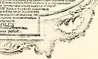 An illustration from Proben des hohen Teütschen Reichs Adels, oder, Sammlungen alter Denkmäler, Grabsteinen, Wappen, Inn- und Urschriften, u: d: nach ihrem wahren Urbilde aufgenommen unter offener Treüe bewähret und durch Anenbäume auch sonstige Nachrichten erkläret und erläuteret (1775)