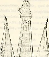 An illustration from Proben des hohen Teütschen Reichs Adels, oder, Sammlungen alter Denkmäler, Grabsteinen, Wappen, Inn- und Urschriften, u: d: nach ihrem wahren Urbilde aufgenommen unter offener Treüe bewähret und durch Anenbäume auch sonstige Nachrichten erkläret und erläuteret (1775)