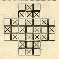 An illustration from Problems In ' Puzzle Peg', and New Problems In ' Puzzle Peg' (1922)