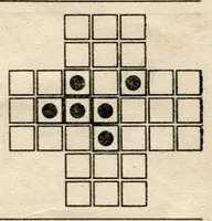An illustration from Problems In ' Puzzle Peg', and New Problems In ' Puzzle Peg' (1922)