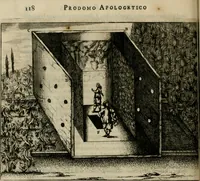 An illustration from Prodomo apologetico alli studi Chircheriani : opera di Gioseffo Petrucci, romano, nella quale con un'apparato di saggi diversi, si dà prova dell' esquisito studio ha tenuto il celebratissimo padre Atanasio Chircher, circa il credere all' opinioni degli scrittori, sì de' tempi andati, come de' presenti, e particolarmente intorno a quelle cose naturali dell' India, che gli furon portate, ò reserte dá quei, che abitarono quelle parti (1677)