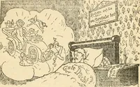 An illustration from Professeur Knatschké; oeuvres choisies du grand savant allemand et de sa fille Elsa. Recueillies et illustrées pour les Alsaciens par Hansi. Fidèlement traduites en français par H.P. Colle (1916)