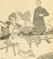 An illustration from Professeur Knatschké; oeuvres choisies du grand savant allemand et de sa fille Elsa. Recueillies et illustrées pour les Alsaciens par Hansi. Fidèlement traduites en français par H.P. Colle (1916)