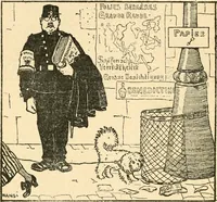 Picture 23 of 64 from Professeur Knatschké; oeuvres choisies du grand savant allemand et de sa fille Elsa. Recueillies et illustrées pour les Alsaciens par Hansi. Fidèlement traduites en français par H.P. Colle (1916), leaf 59