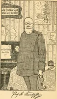 Picture 1 of 64 from Professeur Knatschké; oeuvres choisies du grand savant allemand et de sa fille Elsa. Recueillies et illustrées pour les Alsaciens par Hansi. Fidèlement traduites en français par H.P. Colle (1916), leaf 7