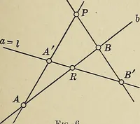 An illustration from Projective geometry (1910)