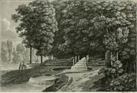 An illustration from Promenades, ou, Itinéraire des jardins de Chantilly : orné d'un plan et de vingt estampes qui en représentent les principales vues (1791)