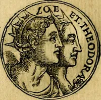 An illustration from Prontvario de le medaglie de piv illvstri, & fulgenti huomini & donne, dal pricipio del mondo insino al presente tempo.. (1553)