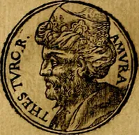 An illustration from Prontvario de le medaglie de piv illvstri, & fulgenti huomini & donne, dal pricipio del mondo insino al presente tempo.. (1553)