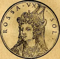 An illustration from Prontvario de le medaglie de piv illvstri, & fulgenti huomini & donne, dal pricipio del mondo insino al presente tempo.. (1553)