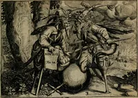 Picture 8 of 72 from Proscenivm vitæ hvmanæ, siue Emblematvm secvlarivm, ivcvndissima, & artificiosissima varietate vitæ hvmanæ & seculi huius deprauati mores, ac studia peruersissima adumbrantium: et Latinis versibvs, explicatorum, decades septem multis figuris adauctæ, & in vsum studiosæ inprimis iuuentutis ita adornatæ vt instar albi amicorvm sodalitatum symbolis, & insigniis conscribendis depingendisq; inseruire commode possint (1627), leaf 26