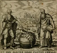Picture 22 of 72 from Proscenivm vitæ hvmanæ, siue Emblematvm secvlarivm, ivcvndissima, & artificiosissima varietate vitæ hvmanæ & seculi huius deprauati mores, ac studia peruersissima adumbrantium: et Latinis versibvs, explicatorum, decades septem multis figuris adauctæ, & in vsum studiosæ inprimis iuuentutis ita adornatæ vt instar albi amicorvm sodalitatum symbolis, & insigniis conscribendis depingendisq; inseruire commode possint (1627), leaf 54