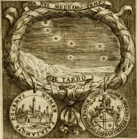 An illustration from Prose de' signori accademici Gelati di Bologna ... : colle loro imprese anteposte a' discorsi (1671)
