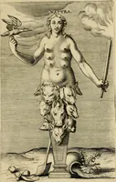 An illustration from Prosopographia, sive, Virtvtvm, animi, corporis, bonorvm externorvm, vitiorvm, et affectvvm variorvm delineatio (1600)