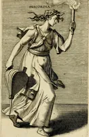 An illustration from Prosopographia, sive, Virtvtvm, animi, corporis, bonorvm externorvm, vitiorvm, et affectvvm variorvm delineatio (1600)