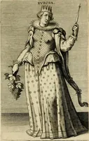 An illustration from Prosopographia, sive, Virtvtvm, animi, corporis, bonorvm externorvm, vitiorvm, et affectvvm variorvm delineatio (1600)