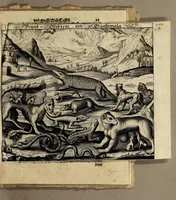 An illustration from Prospectus Mundi : Weltblick oder Kleine Cosmographia in welcher kurtzer vnnd klärlicher Weise, alle vier Haupttheile der Welt als Europa, Asia, Affrica vnd America, mit sampt denen darinnen begriffenen Königreichen, Lande, vnd Herzschaffen, sowol denen fürnembsten Hauptstätten, Wasserflüssen, See vnd Bergen, auss einer künstlichen Welt Taffel fürgebildet, vnd auff das deütlichste bechreiben werden. Vor alle vnnd jede Liebhabere, dergleichen Welt Historien, sowol zu Wasser vnd Land vmbraisenden Persohnen, so die grossen Bücher hievon nicht zeit zulesen haben, auch den Geltkosten zuersparen, an das Liecht geben, vnd auss dem Italienischen Exemplar Herrn. (1655)