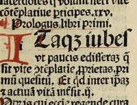 An illustration from Prosper de uita co[n]te[m]platiua de uita actuali deq[ue] uitiis a[n]nexis uirtutibus