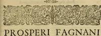 An illustration from Prosperi Fagnani Jus canonicum, sive, Commentaria absolutissima in V. libros decretales : cum indice copiosissimo rerum ac verborum alphabetica serie digesto, & iuxta materiarum varietatem distincto : tomus primus[-quintus] complectens primam[-secundam] partem primi libri Decretalium (1676)