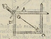 Picture 11 of 42 from Proteo militare di Bartolomeo Romano. Diuiso in tre libri. Nel primo si descrive la fabrica di detto proteo, & in esso nuovo istrumento, tutti gli altri istrumenti di matematica che imaginar si possano. Nel secondo, e terzo si tratta dell'vso di detto istrumento, nelquale si formano tutte le figure di geometria, e diuersi istrumenti di prospettiua, pittura, scoltura, & architettura. S'insegna ancora l'arte del navigare, e quella del guerreggiare con nuouo, e facilissimo modo, come più distintamente nella tauola si potra redere (1595), leaf 61