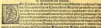 An illustration from Prouisio[n]es cedulas instruciones de su Magestad: : ordena[n]ças d[e] difu[n]tos y audie[n]cia, p[ar]a la buena expedicio[n] de los negocios, y administracio[n] d[e] justicia: y gouernacio[n] d[e]sta Nueua España: y p[ar]a el bue[n] tratamie[n]to y [con]seruacio[n] d[e] los yndios, dende el año 1525. hasta este presente de. 63 (1563)