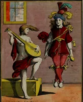 An illustration from Proverbii verificati : per l'esperienza cotidiana : come li megliori e più piacevoli informatori di massime salutifere : in 25 stampe leggiadre et espicationi dé versi, al profito d'ogni uno = Durch di tägliche Erfahrung beglaubt gemachte Sprich Wörter ... (1718)