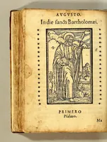Picture 22 of 28 from Psalmodia christiana, y sermonario de los sanctos del año, en langua mexicana: (1583), leaf 328