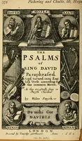 An illustration from The Psalms of King David paraphrased, and turned into English verse, according to the common metre, as they are usually sung in parish-churches (1668)