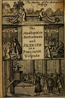 Picture 1 of 3 from A publick dispute betwixt John Tombs ... respondent, John Cragge and Henry Vaughan ... opponents, touching infant-baptism, the fifth of September, 1653 ... : occasioned by a sermon preached ... by Mr. Tombs, upon St. Mark 16.16 ... : also a sermon preached by Mr. Cragge ... upon the same text : wherein the necessity of dipping is refuted and infant-baptism asserted (1654), leaf 7