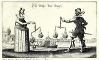 Picture 18 of 25 from Pugillus facetiarum iconographicaru[m] in studiosorum potissimum gratiam ex propijs eorundem albis desumptarum et iam primum hac forma editarum = Allerhand kurtzweilige Stücklein, allen Studenten furnemblich zu lieb auss ihren eigenen Stammbüchern zusamen gelesen und in dise Form gebracht zu Strasburg (1618), leaf 63