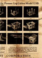An illustration from Photographic assembling instructions for pioneer log cabin models 125B. (1930)