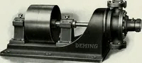 An illustration from Pumping machinery : for operation by any power : single and double acting triplex pumps for various services, deep well power working heads, artesian well cylinders, rotary and centrifugal pumps manufactured by the Deming Company, Salem, Ohio, U.S.A (1915)