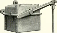 An illustration from Pumping machinery : for operation by any power : single and double acting triplex pumps for various services, deep well power working heads, artesian well cylinders, rotary and centrifugal pumps manufactured by the Deming Company, Salem, Ohio, U.S.A (1915)