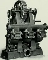 An illustration from Pumping machinery : for operation by any power : single and double acting triplex pumps for various services, deep well power working heads, artesian well cylinders, rotary and centrifugal pumps manufactured by the Deming Company, Salem, Ohio, U.S.A (1915)