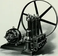 An illustration from Pumping machinery : for operation by any power : single and double acting triplex pumps for various services, deep well power working heads, artesian well cylinders, rotary and centrifugal pumps manufactured by the Deming Company, Salem, Ohio, U.S.A (1915)