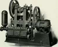 An illustration from Pumping machinery : for operation by any power : single and double acting triplex pumps for various services, deep well power working heads, artesian well cylinders, rotary and centrifugal pumps manufactured by the Deming Company, Salem, Ohio, U.S.A (1915)