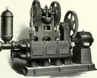 An illustration from Pumping machinery : for operation by any power : single and double acting triplex pumps for various services, deep well power working heads, artesian well cylinders, rotary and centrifugal pumps manufactured by the Deming Company, Salem, Ohio, U.S.A (1915)