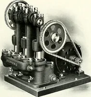 An illustration from Pumping machinery : for operation by any power : single and double acting triplex pumps for various services, deep well power working heads, artesian well cylinders, rotary and centrifugal pumps manufactured by the Deming Company, Salem, Ohio, U.S.A (1915)