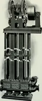 An illustration from Pumping machinery : for operation by any power : single and double acting triplex pumps for various services, deep well power working heads, artesian well cylinders, rotary and centrifugal pumps manufactured by the Deming Company, Salem, Ohio, U.S.A (1915)