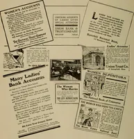 An illustration from Pushing your business, a text-book of advertising, giving practical advice on advertising, for banks, trust companies, investment brokers, real estate dealers (1909)