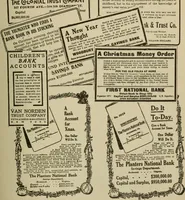An illustration from Pushing your business, a text-book of advertising, giving practical advice on advertising, for banks, trust companies, investment brokers, real estate dealers (1909)